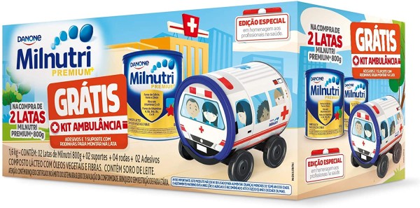 Kit Composto Lácteo Milnutri 800g 2 Unidades com Brinde
