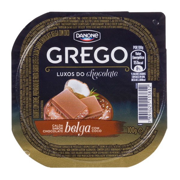 Encontraproduto.com.br - Iogurte Grego Danone com Calda de Chocolate Belga e Coco 100g