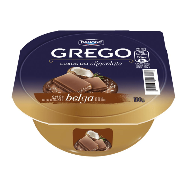 Encontraproduto.com.br - Iogurte Grego Danone com Calda de Chocolate Belga e Coco 100g