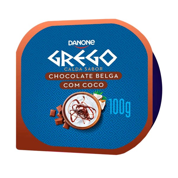 Encontraproduto.com.br - Iogurte Grego Danone com Calda de Chocolate Belga e Coco 100g