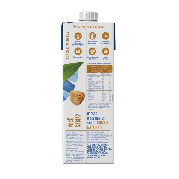 Encontraproduto.com.br - Silk amêndoa sem açúcar 1L - Danone
