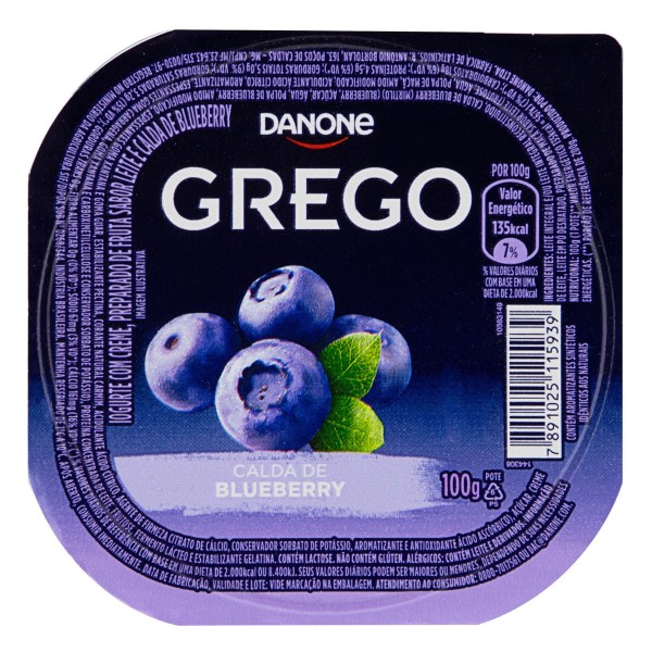 Encontraproduto.com.br - Iogurte Integral Grego Calda Blueberry Danone Pote 100g
