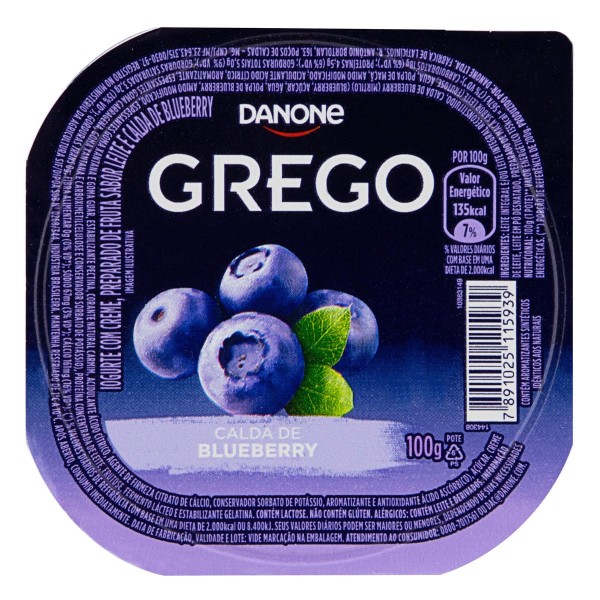 Encontraproduto.com.br - Iogurte Integral Grego Calda Blueberry Danone Pote 100g
