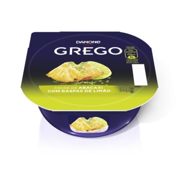 Encontraproduto.com.br - Iogurte Integral Grego Calda Abacaxi com Raspas de Limão Danone Pote 100g