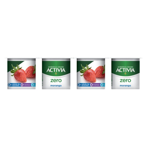 Encontraproduto.com.br - Leite Fermentado Zero Activia Morango Bandeja com 800g