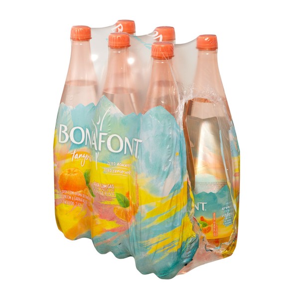 Encontraproduto.com.br - Agua Min Bonafont C Gas Tangerina 1,27l