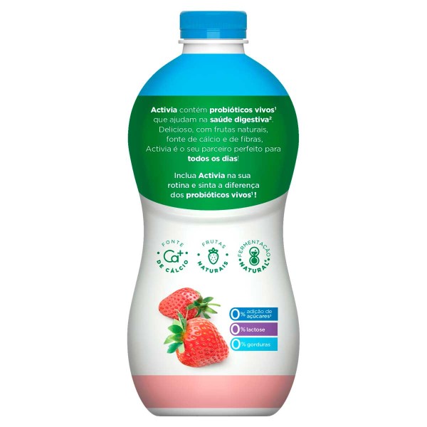 Encontraproduto.com.br - Leite Fermentado Zero Lactose Activia Morango Garrafa com 1,250kg