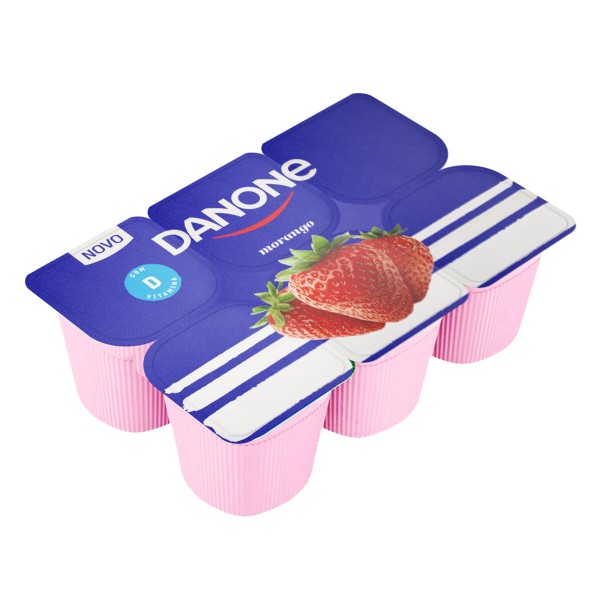 Encontraproduto.com.br - Bebida Láctea Fermentada Morango Danone Bandeja 510 g 6 Unidades
