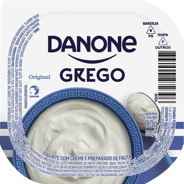 Iogurte Grego Danone Tradicional Unidade com 90g