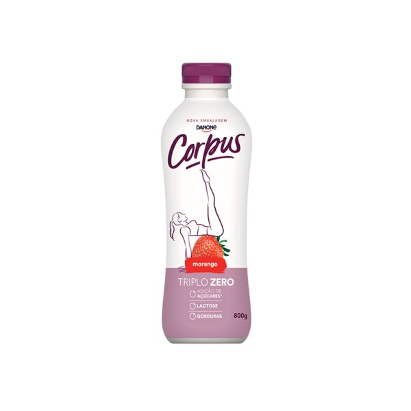 Iogurte Corpus Desnatado 0 Lactose Morango 800g