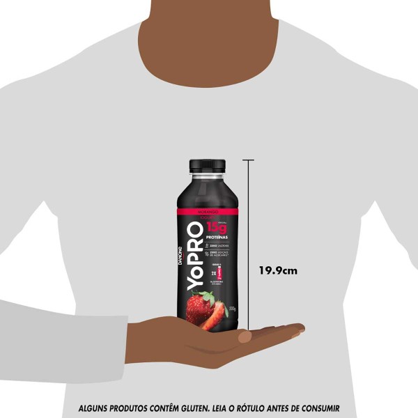 Encontraproduto.com.br - Iogurte Yopro Zero Lactose Morango Garrafa 500g