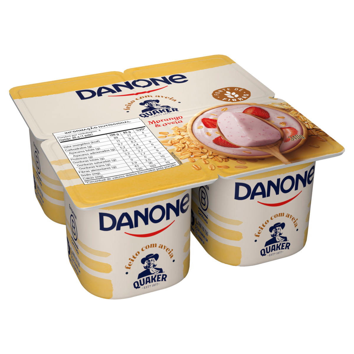 Encontraproduto.com.br - Danone Polpa Morango com Aveia Quaker® 340g