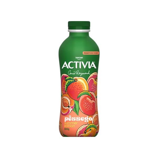 Encontraproduto.com.br - Leite Fermentado Activia Summer Edition Pêssego 800g