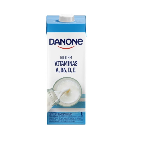 Encontraproduto.com.br - Leite Longa Vida Danone Vitaminas Semidesnatado 1L