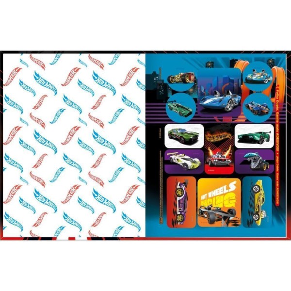 Encontraproduto.com.br - Caderno Caligrafia Capa Dura Hot Wheels 40fls.