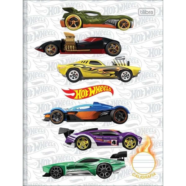 Encontraproduto.com.br - Caderno Caligrafia Capa Dura Hot Wheels 40fls.