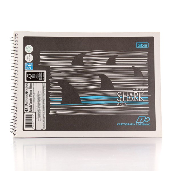 Encontraproduto.com.br - Caderno Espiral Capa Flexível Cartografia e Desenho D+ 48 Folhas - Tilibra