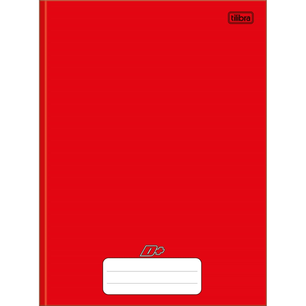 Encontraproduto.com.br - Caderno Linguagem Brochura 48 Folhas Vermelho D+ Capa Dura