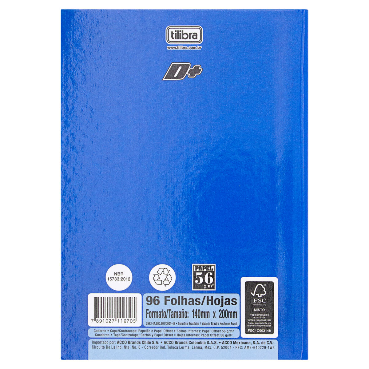 Encontraproduto.com.br - Caderno Linguagem Brochura 96 Folhas Azul D+