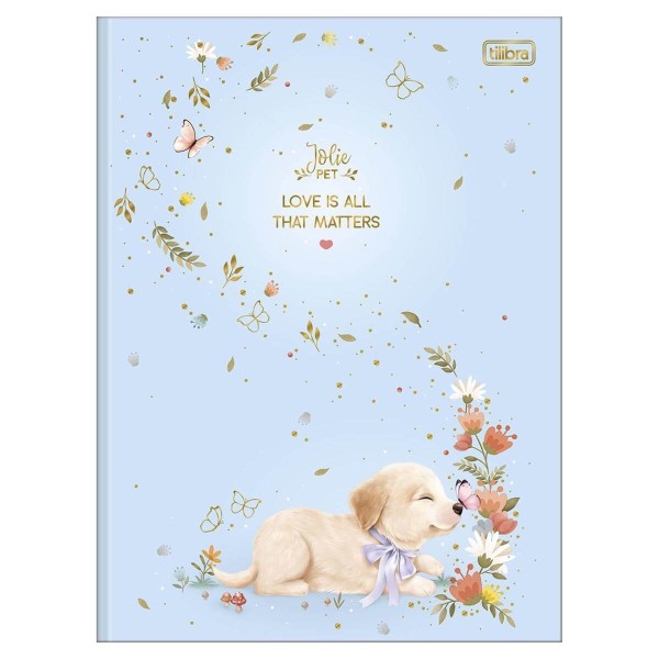 Encontraproduto.com.br - Caderno Brochura Tilibra Capa Dura Universitário Jolie Pet 80 Folhas