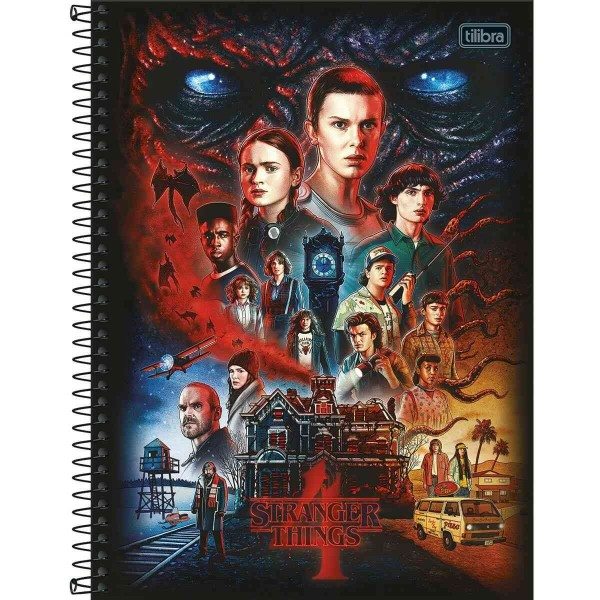 Encontraproduto.com.br - Caderno 01 MatEria 80 Folhas Stranger Things Tilibra