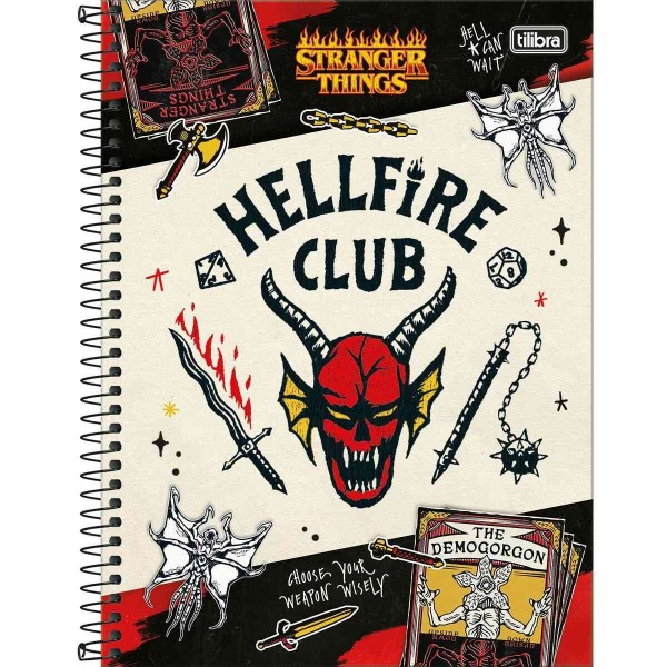 Encontraproduto.com.br - Caderno 01 MatEria 80 Folhas Stranger Things Tilibra
