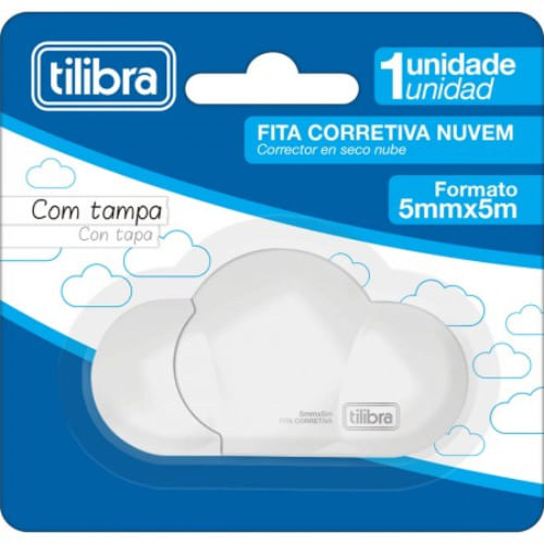 Fita Corretiva 5mmx6m Nuvem Cores Tilibra