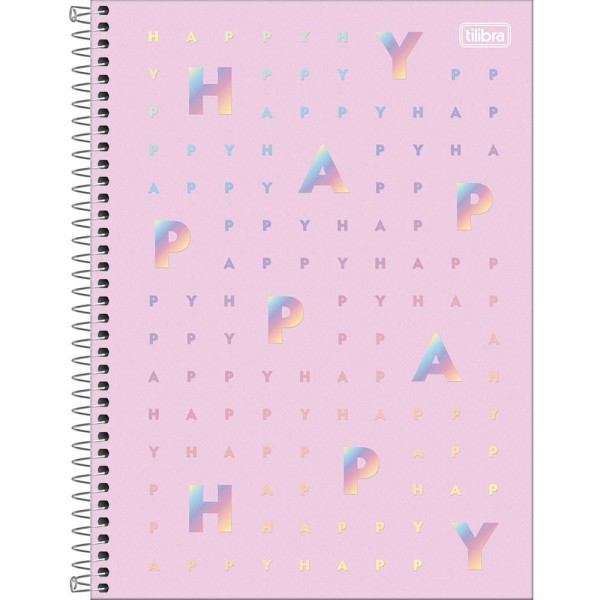 Encontraproduto.com.br - Caderno Universitário 20x1 320 Folhas Capa Dura Happy