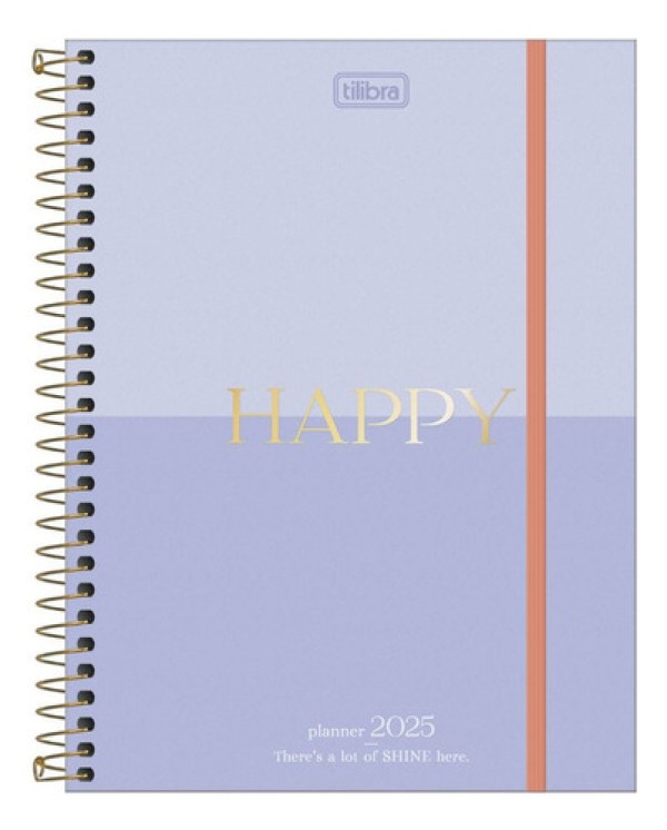 Encontraproduto.com.br - Agenda Planner 2022 Happy Lilas 80 Folhas Tilibra
