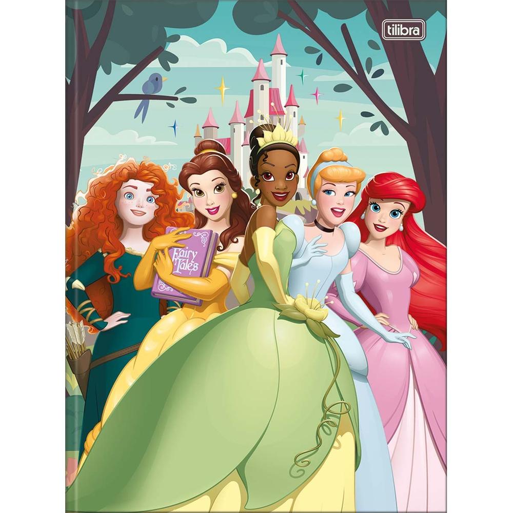 Caderno Brochurão 80 Folhas Capa Dura Princesas Disney