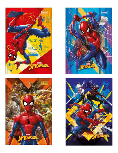 Encontraproduto.com.br - Caderno Linguagem Brochura 80 Folhas Spider-Man