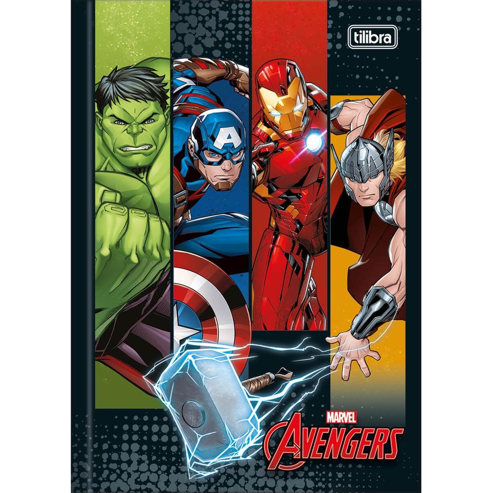 Encontraproduto.com.br - Caderno Linguagem Brochura 80 Folhas Capa Dura Avengers