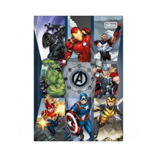 Encontraproduto.com.br - Caderno Linguagem Brochura 80 Folhas Capa Dura Avengers