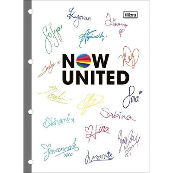 Refil Tiliflex Para Caderno Argolado Universitário Now United 80 Folhas