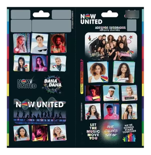 Adesivo Tilibra Now United Duplo Decorado