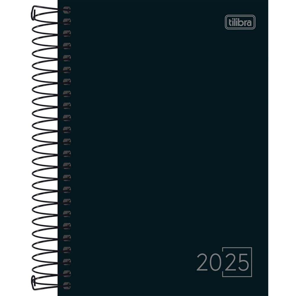 Agenda 2025 Diária Executiva Spice Preta Espiral