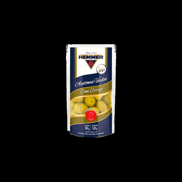 Encontraproduto.com.br - Azeitona Verde Hemmer Com Caroço Sachê 180g