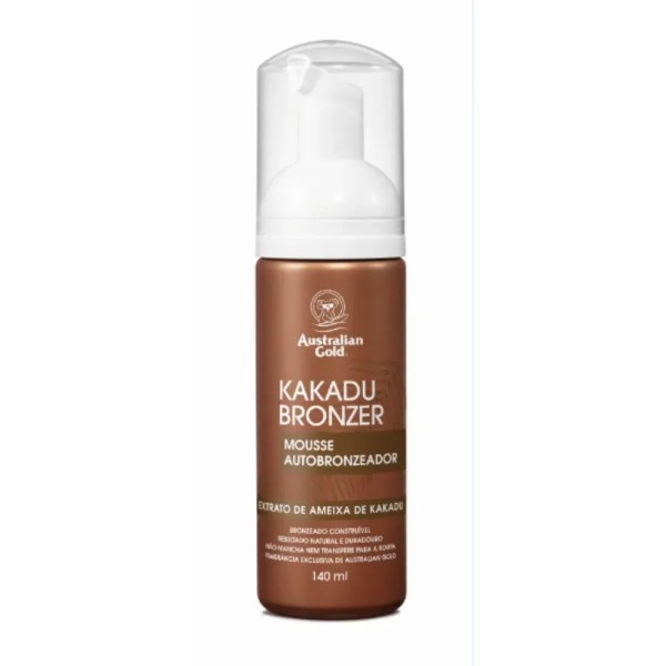 Encontraproduto.com.br - Mousse Autobronzeador Kakadu Bronzer Australian Gold - 140ml