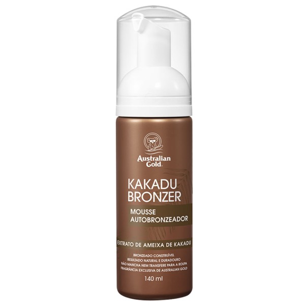 Encontraproduto.com.br - Mousse Autobronzeador Kakadu Bronzer Australian Gold - 140ml