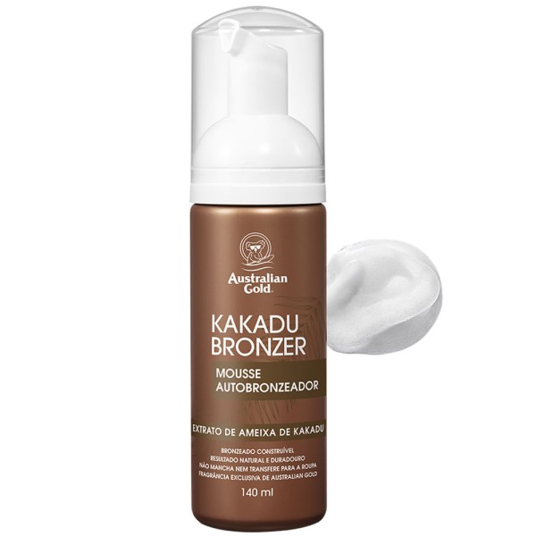 Encontraproduto.com.br - Mousse Autobronzeador Kakadu Bronzer Australian Gold - 140ml