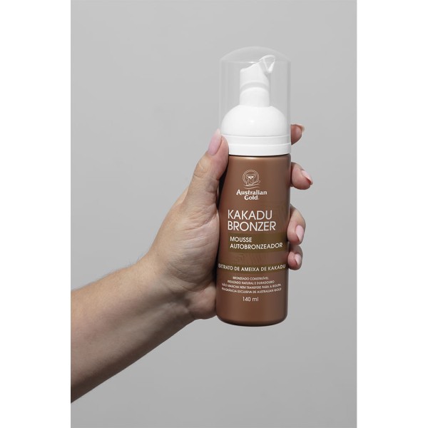 Encontraproduto.com.br - Mousse Autobronzeador Kakadu Bronzer Australian Gold - 140ml