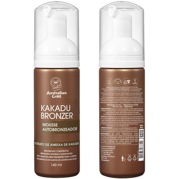 Encontraproduto.com.br - Mousse Autobronzeador Kakadu Bronzer Australian Gold - 140ml