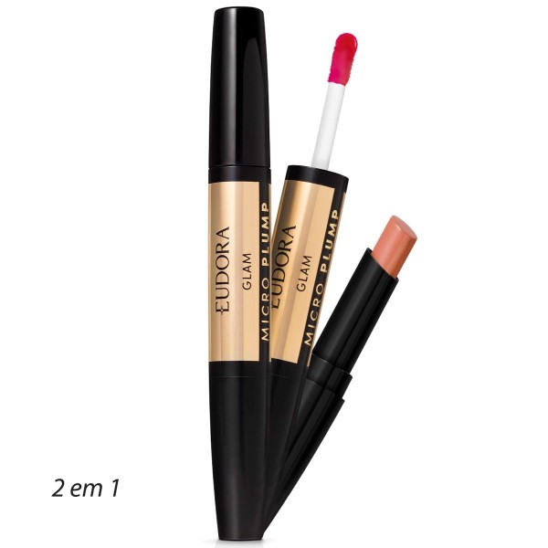 Encontraproduto.com.br - Batom Eudora Glam Micro Plump Vermelho Único 1,8g