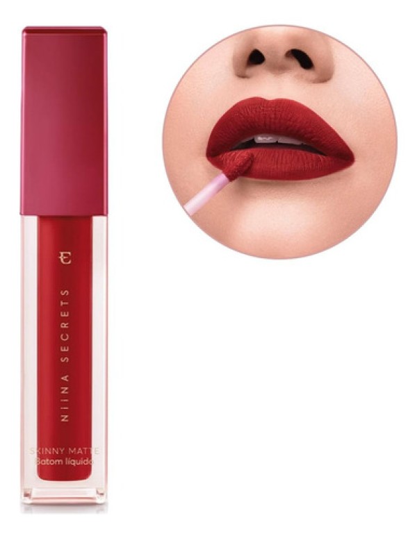 Encontraproduto.com.br - Batom Líquido Niina Secrets Skinny Matte Terracota Orquídea Eudora - 5ml