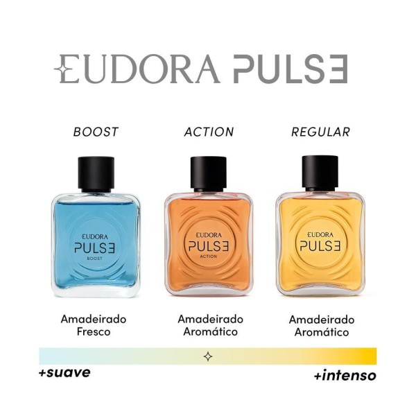 Encontraproduto.com.br - Deo Colonia Masculino Eudora Pulse 100ml Boost