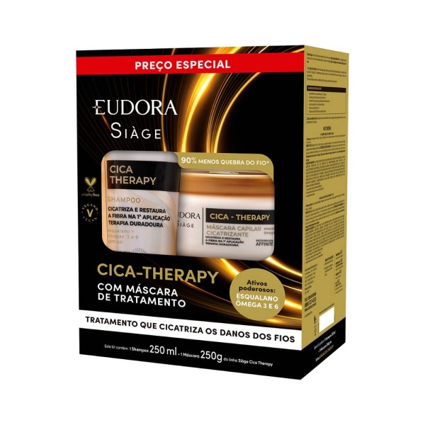 Encontraproduto.com.br - Kit Shampoo + Máscara Cica Therapy Eudora