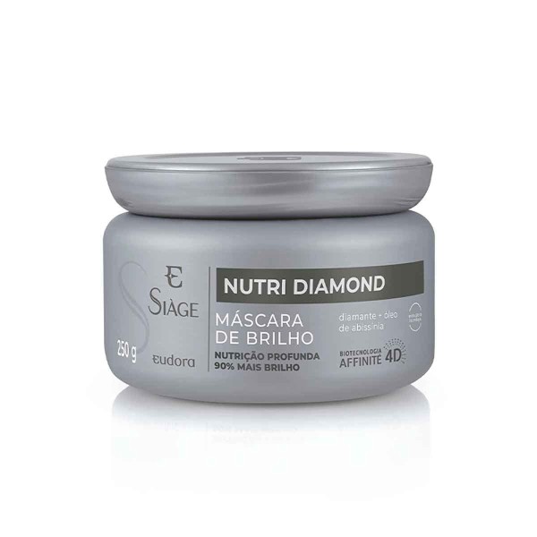 Máscara Capilar Siàge Eudora Brilho Nutri Diamond Pote 250g