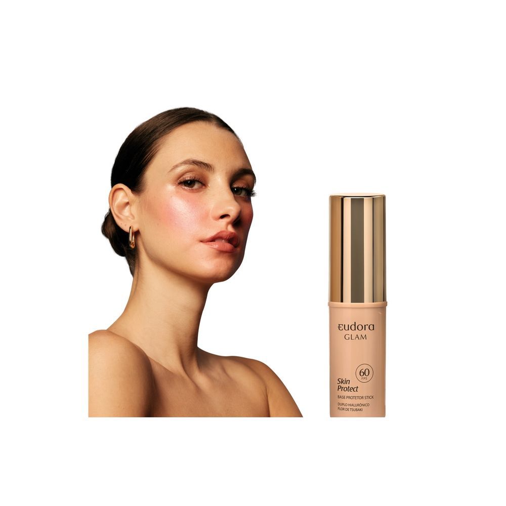 Encontraproduto.com.br - Eudora Base Protetor Stick Glam Skin Protect Cor 85 8,2g