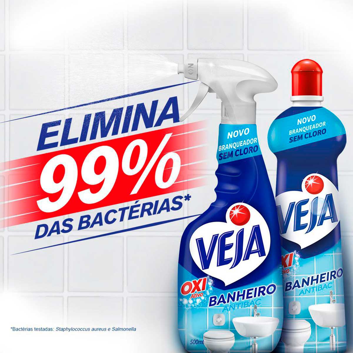 Encontraproduto.com.br - Limpador Desinfetante Veja Banheiro Antibac Frasco com 500ml