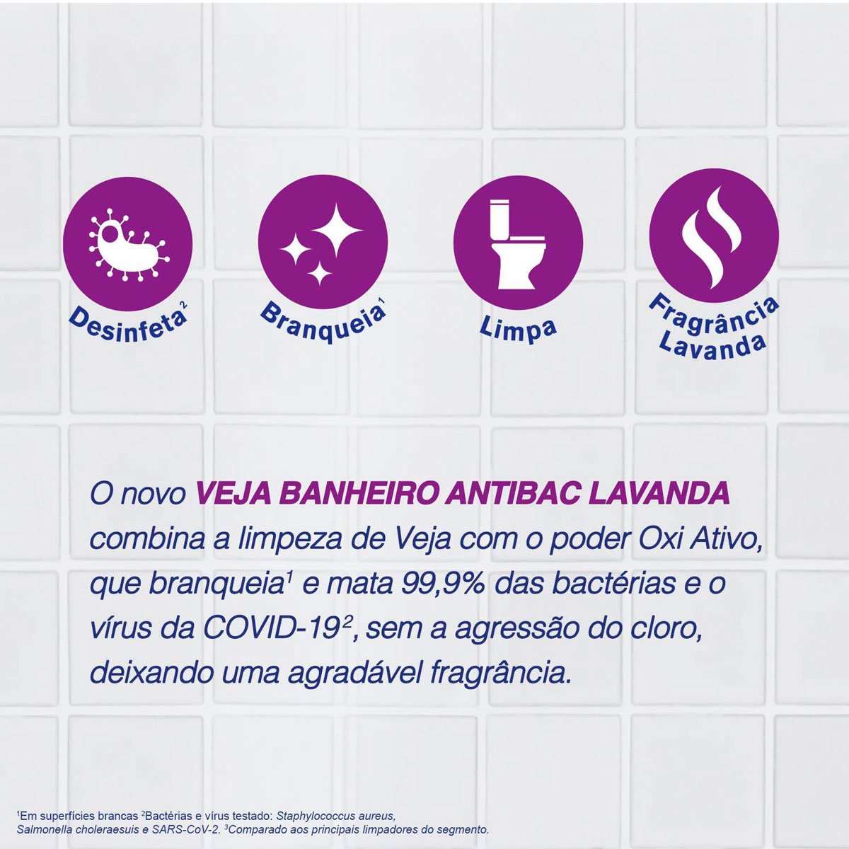 Encontraproduto.com.br - Limpador Desinfetante Veja Banheiro Lavanda Refil com 400ml